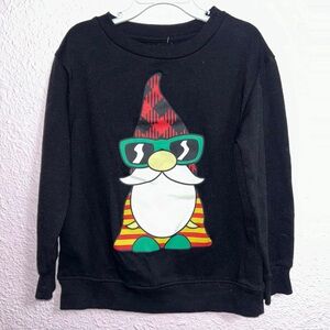 Well Worn Black Gnome Graphic Kids Sweatshirt